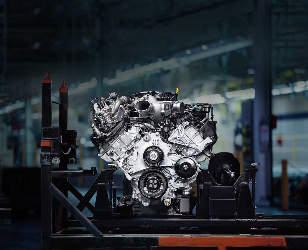 The 6.7L Power Stroke V8 Turbo Diesel Engine.